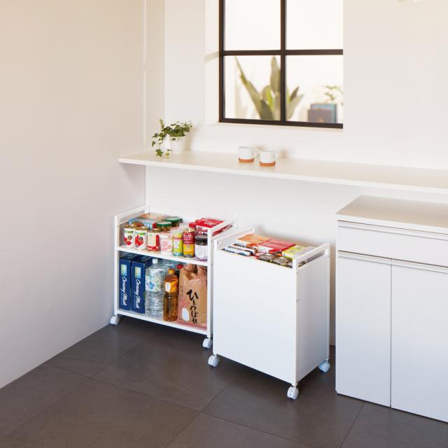 小物収納 フリーボックス ソーイングボックス 隠せる頑丈ワゴン 大 幅65cm 527328の通販は