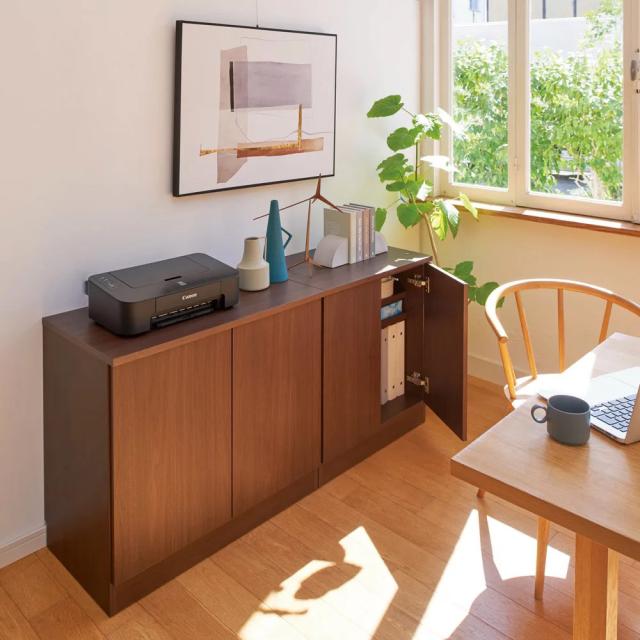 リビング収納 キャビネット リビングボード ぴったりサイズが見つかるプッシュ扉キャビネット 高さ69.5cm・幅60cm 531740の通販は 19,099円