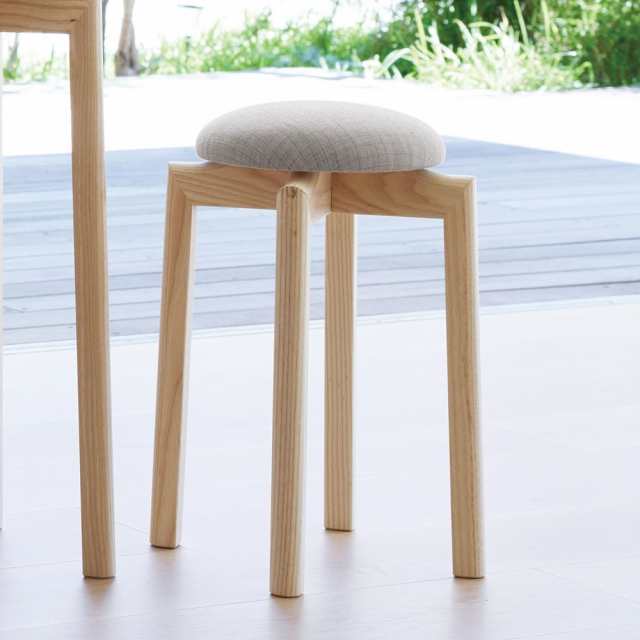 椅子 チェア デザイナーズチェア スタッ ストライプ Mushroom Stool/マッシュルームスツール高さ43cm［匠工芸・たくみこうげい］ H50004