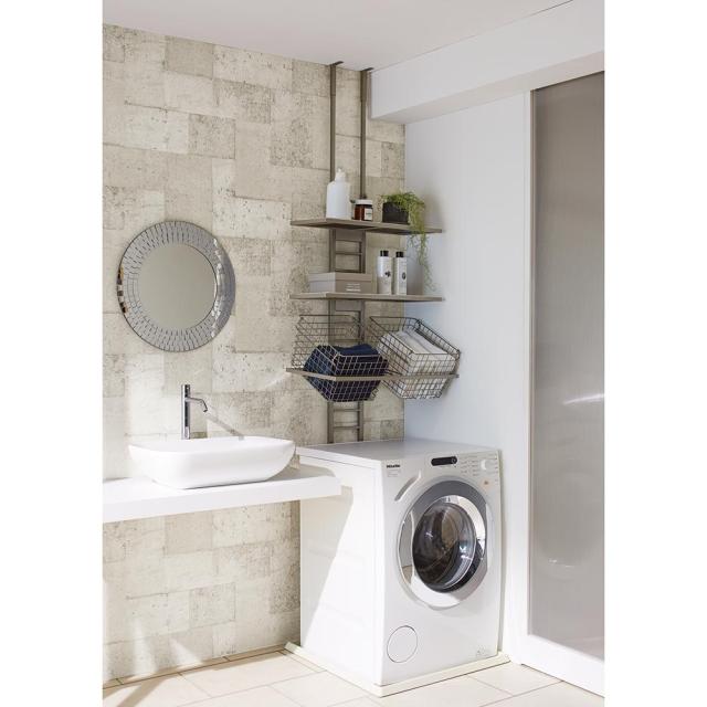 洗濯用品 アイロン 洗濯機ラック ランドリーラック Lyucua/リュクア 省スペースランドリーラック 棚2段・バスケット2個 H74602の通販は 19,425円