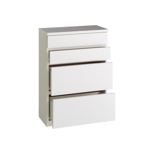 キッチン収納 キッチン 収納カート Granite/グラニト　キャスター付き間仕切りワゴン　幅60奥行30高さ85cm　引き出しタイプ H74515の通販は 42,900円