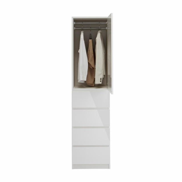 家具 収納 衣類収納 押入収納 クローゼット収納 Ashen/アーシェン ワードローブ ハンガー&チェスト 幅40cm H38728