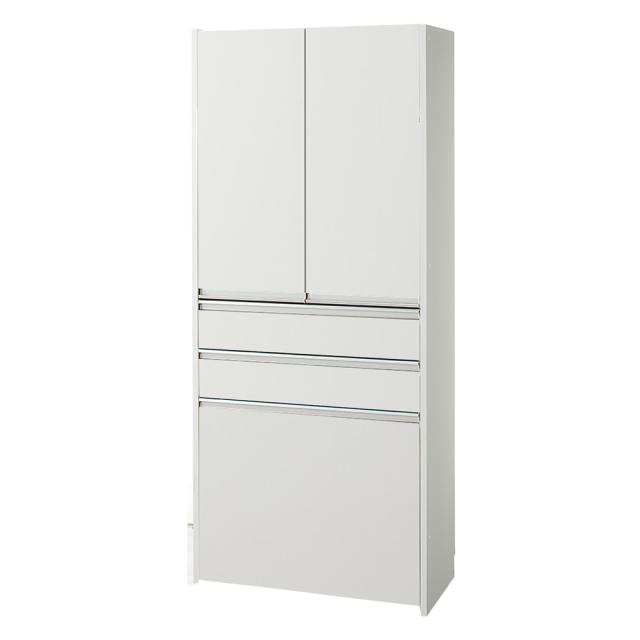 大型レンジがスッキリ隠せるダイニングボードシリーズ ダスト食器棚・幅77.5cm キッチン収納 キッチンボード 629816