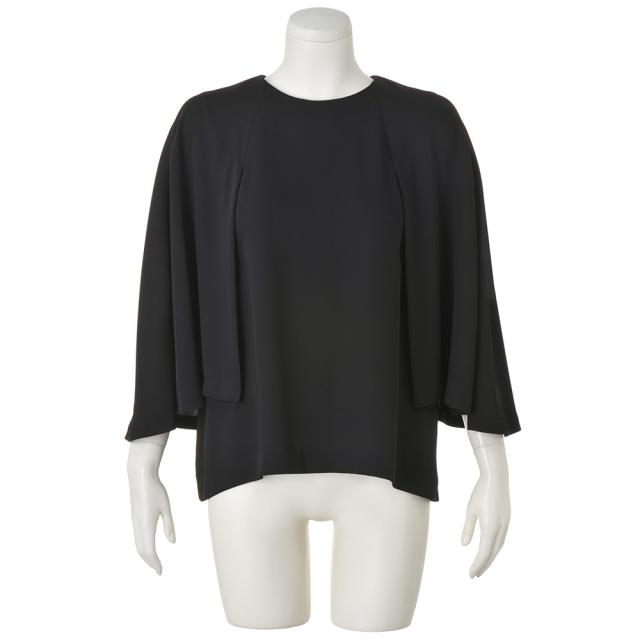 接触冷感 ダブルクロス ケープスリーブ ブラウス ファッション シャツ ブラウス PC6276 接触冷感 ダブルクロス ケープスリーブ ブラウス ファッション シャツ