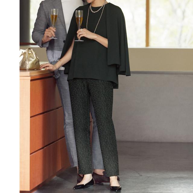 フラワー ジャカード プルオンパンツ ファッション パンツ PC6277