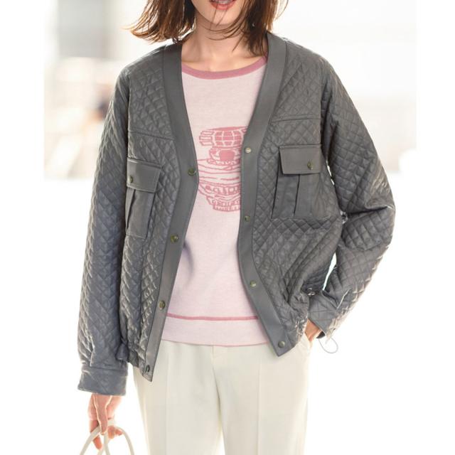 THINDOWN（シンダウン） レザー調キルトジャケット ファッション ジャケット PC6331
