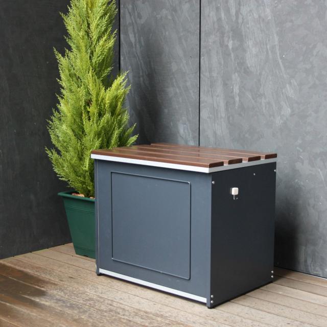 庫 物置 欧風収納ベンチ〈ダークグレー〉幅60cm G80516の通販は 29,900円