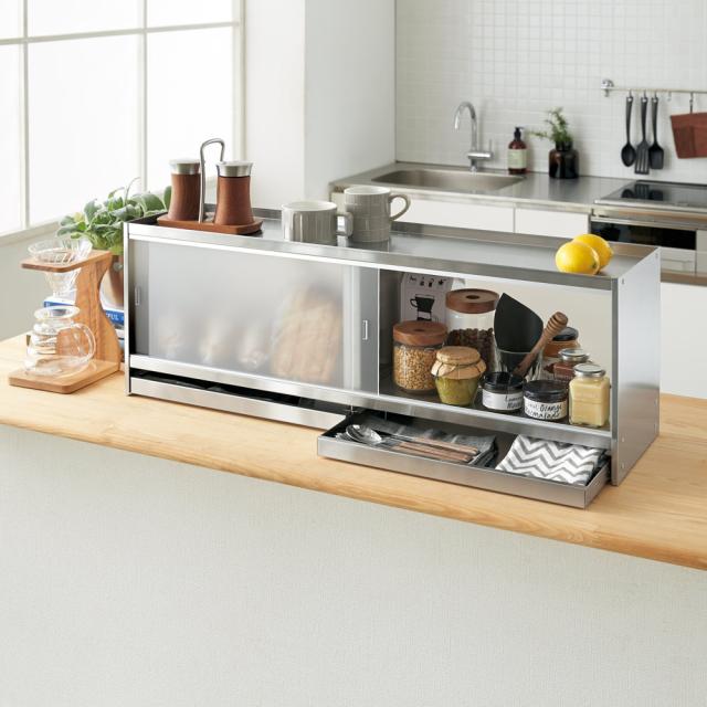 キッチンカウンター キッチン収納 幅60cm ブラウン 木目調 2口コンセント スライドテーブル 引き出し付き 日本製 完成品 玄関渡し〔代引不可〕[21] キッチンカウンター キッチン収納 幅60cm ブラウン 日本製 木製