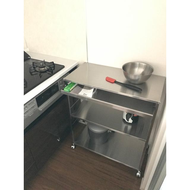ステンレス作業台ワゴン 引き出し1杯タイプ 幅73.5cm キッチン収納