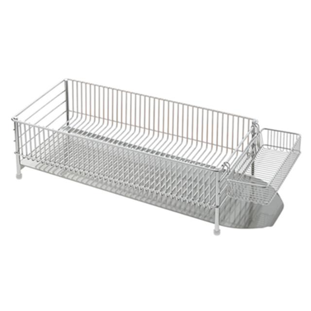 la base/ラバーゼ ステンレス水切りかごセット 横置きスリムサイズ 水切りかご ラック シンク周り用品 663704_1