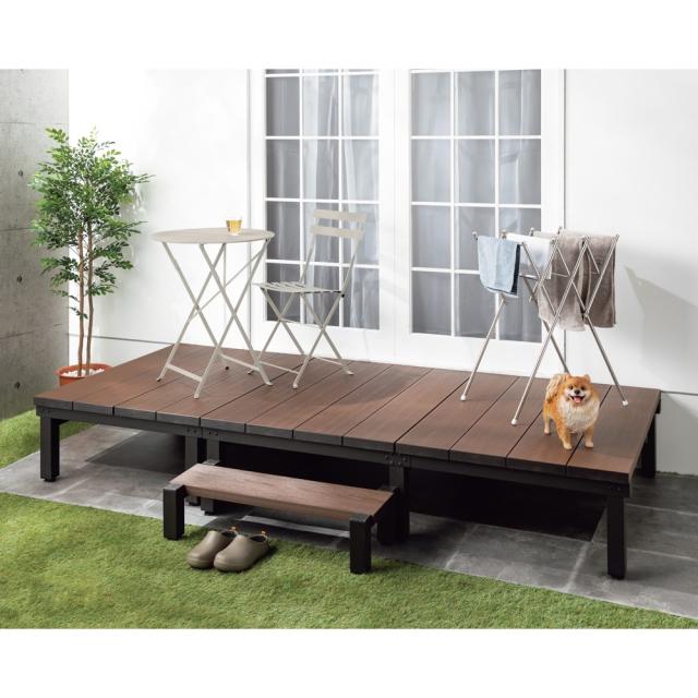 奥行120が便利！ 人工木デッキ 90×120単品 G02424_4