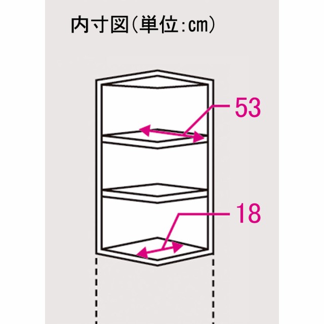 家具 収納 キッチン収納 食器棚 キッチン隙間収納 取り出しやすい2面オープンすき間収納庫 奥行55cm・幅20cm 689234の通販はau PAY  マーケット - ディノス au PAY マーケット店