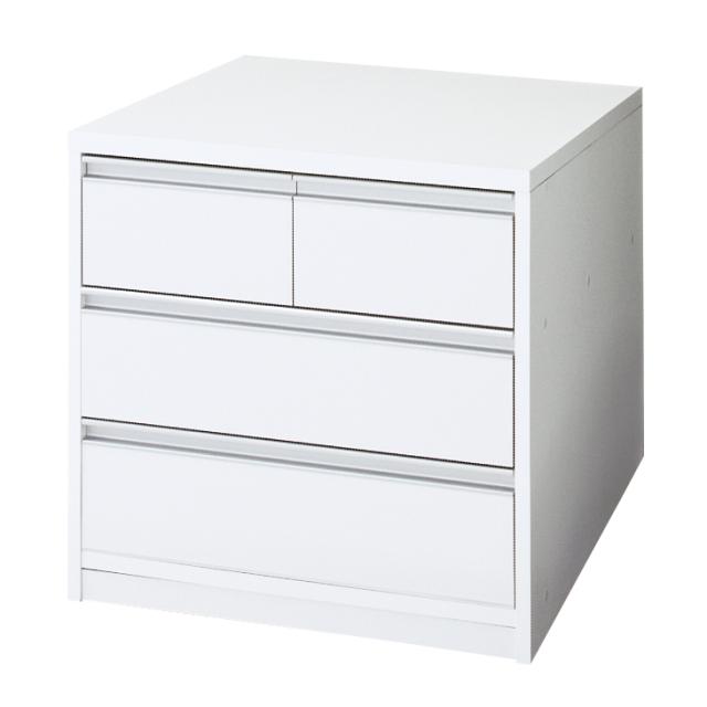 奥行が選べる隠しキャスター付きチェスト 深めのクローゼットタイプ 奥行60幅60高さ58.5cm・3段 押入れ クローゼット収納 633336