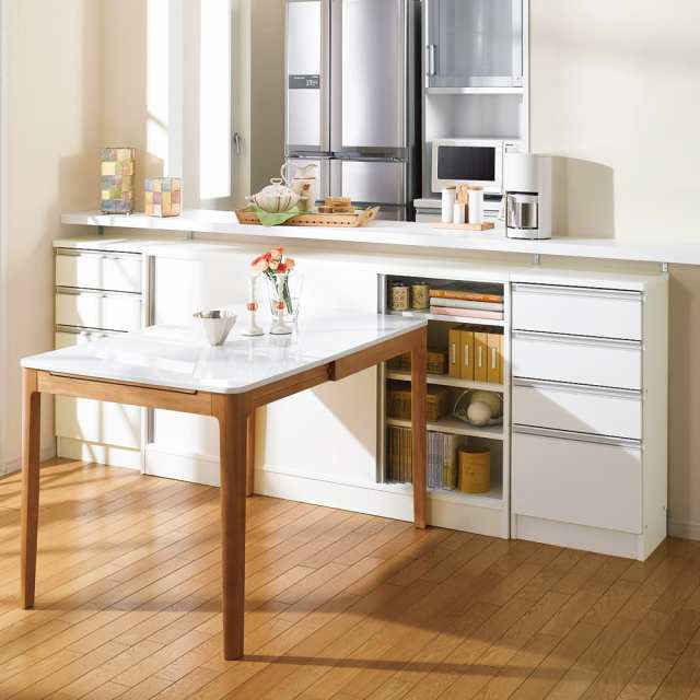 家具 収納 キッチン収納 食器棚 カウンター下収納 ストレートカウンター下引き戸収納庫 幅90 奥行20cm 薄型タイプ 688616の通販はau  PAY マーケット - ディノス au PAY マーケット店