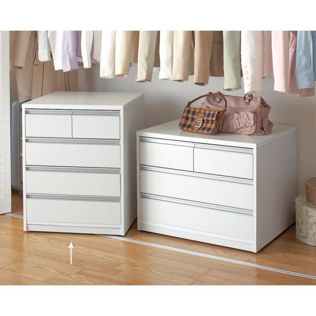 衣類収納 押入れ クローゼット収納 奥行が選べる隠しキャスター付きチェスト 深めのクローゼットタイプ 奥行60幅60高さ75cm・4段 532229の通販は