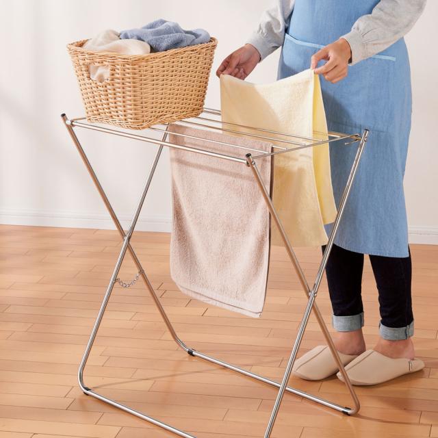 ステンレスランドリーテーブル 洗濯用品 物干し 洗濯物干し台 KR0519