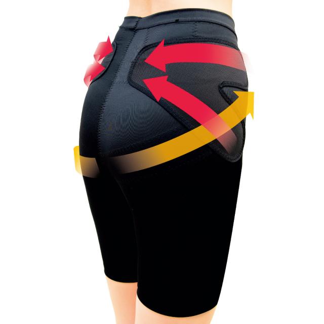 仙骨＆股関節Vサポートスパッツ お得な2色組 補整下着 シェイプインナー 補整ショーツ ガードル M77402