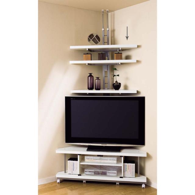 家具 収納 本棚 ラック シェルフ テレビ上の空間を有効活用できる突っ張り式スペースラック コーナーシェルフ 幅90cm 3段 の通販はau Pay マーケット ディノス Au Pay マーケット店