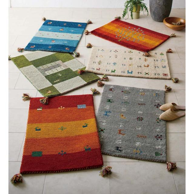 Gabbeh/ギャッベ インド製マット 約40cm×180cm カーペット ラグ マット キッチンマット H94514_2