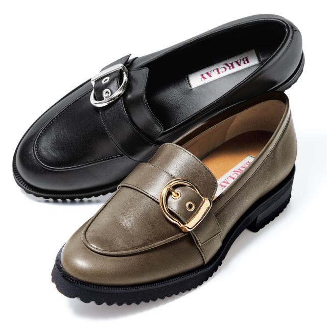 BARCLAY/バークレー バックルレザーローファー パンプス サンダル ローファー ドライビングシューズ スリッポン 383602