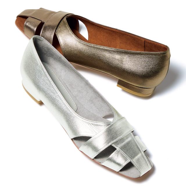 カッティングデザイン スクエアトゥパンプス パンプス サンダル 383605