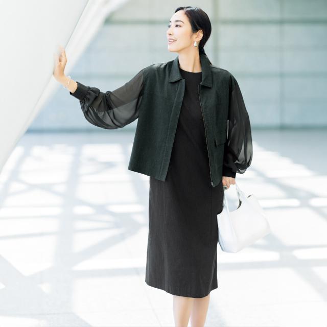 リネン混パネル切り替えワンピース ワンピース マキシワンピース ロングワンピース 384702 リネン混パネル切り替えワンピース ワンピース マキシワンピース