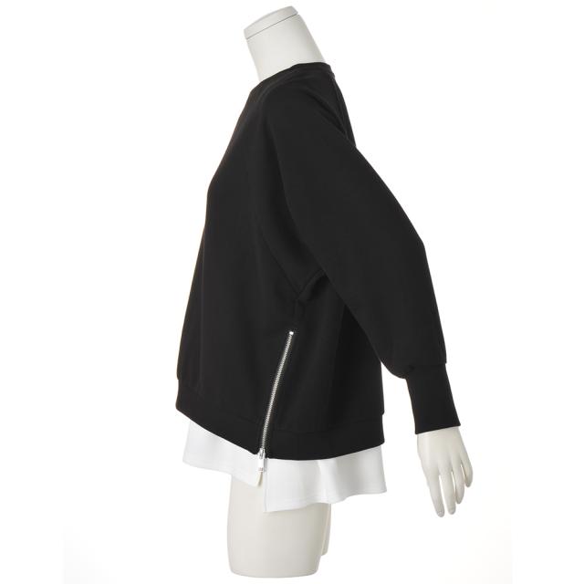 ツイルジャージー インナーレイヤードプルオーバー シャツ ブラウス プルオーバー A22402 ツイルジャージー インナーレイヤードプルオーバー シャツ ブラウス