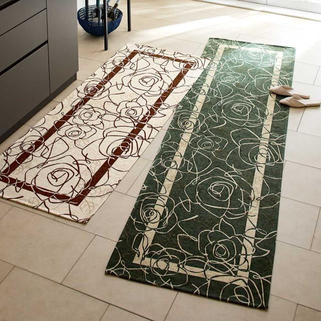 カーペット ラグ マット キッチンマット ≪約65cm×240cm≫イタリア製 Camelia カメリア ゴブラン織キッチンマット H73232の通販は 11,999円