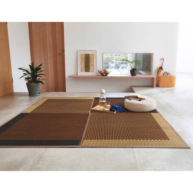 カーペット ラグ マット ≪裏なし 約140×200cm≫ 紋織い草ラグ「まどか」 873631の通販は