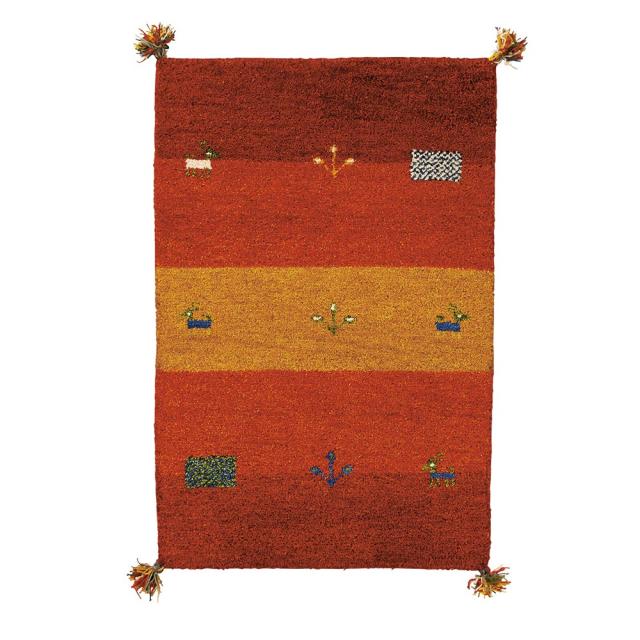 Gabbeh/ギャッベ インド製マット 約60cm×90cm カーペット ラグ マット 玄関マット H94517_2