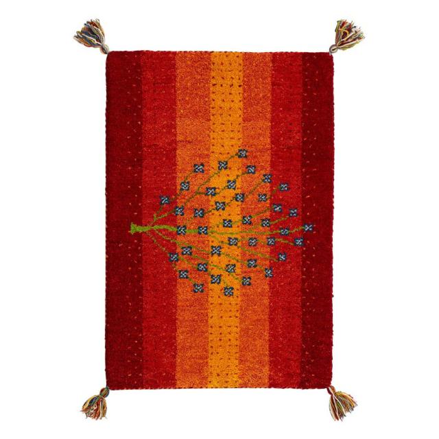 Gabbeh/ギャッベ インド製マット 約60cm×90cm カーペット ラグ マット 玄関マット H94517_3