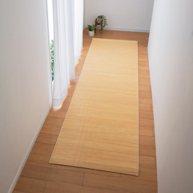 ≪約80×420cm≫ 39穴の籐廊下敷き カーペット ラグ マット 654558