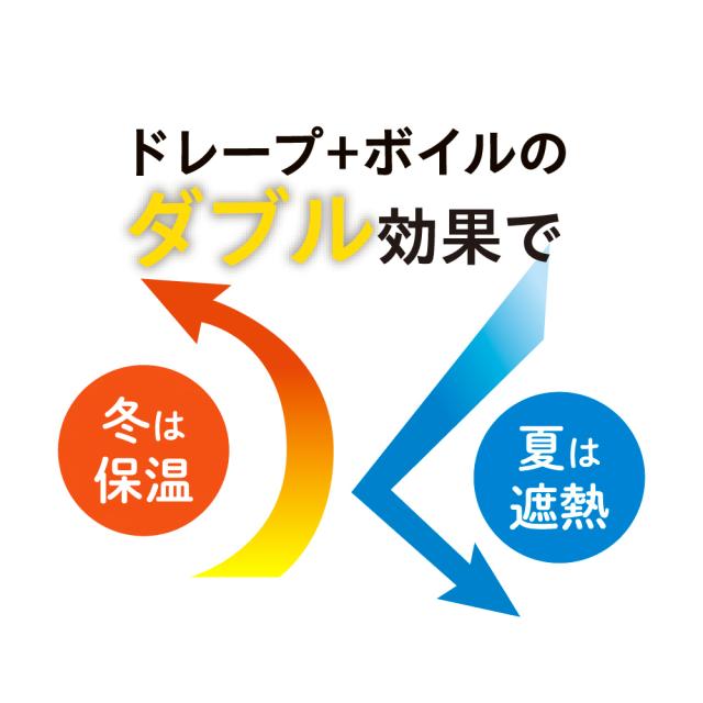 カーテン レースカーテン 2枚組 ≪100cm幅丈118cm≫ UV対策遮像刺しゅうボイルカーテン 524525の通販は