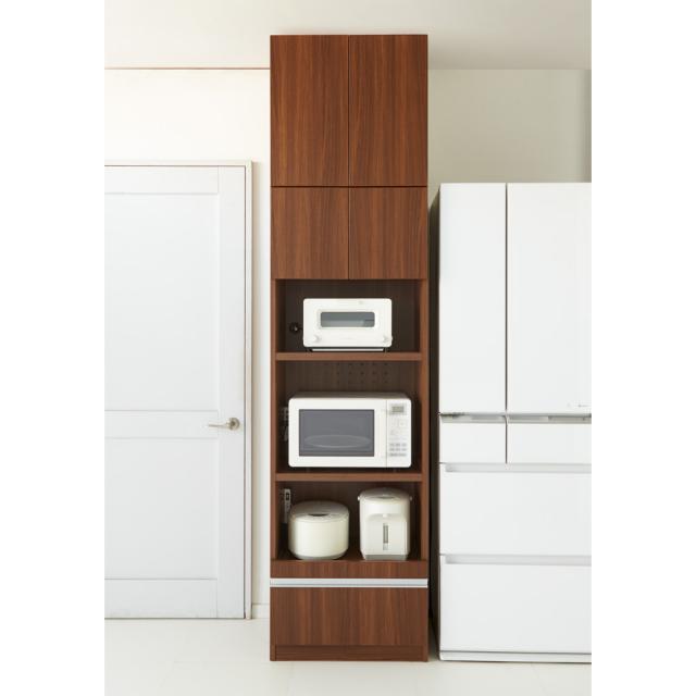 食器もストックもたっぷり収納！天井ぴったりキッチンシリーズ 食器棚 幅60cm奥行45cm キッチン収納 キッチンボード 586513