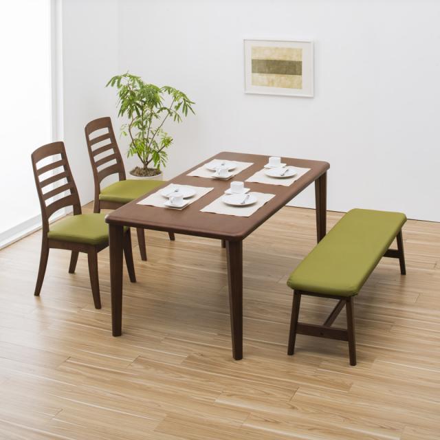角丸優しいダイニングテーブル 4本脚 幅165奥行85cm テーブル ダイニングテーブル 628808