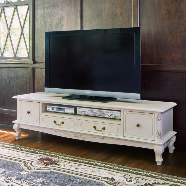テレビ台 幅150高さ42cm 【アンティーク調クラシックシリーズ】 テレビ台 テレビボード ミドルタイプテレビ台 643655