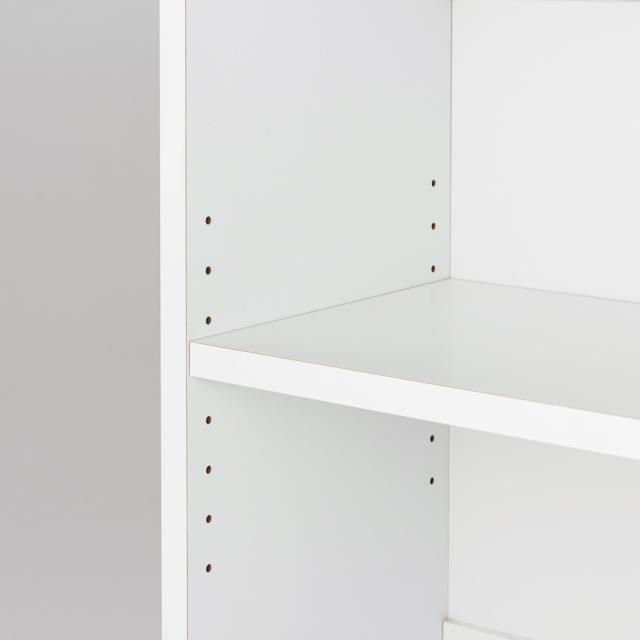 隠しキャスター付きオープンラック 幅120cm奥行40cm高さ70cm 本棚 ラック シェルフ ウッドラック 木製シェルフ 644105_5
