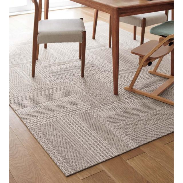 カーペット ラグ タイルカーペット タイルマット ジョイントマット ≪お得な同色24枚組≫ ニット柄タイルマット/タイルカーペット H73105の通販は