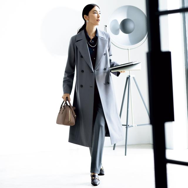 「NIKKE」 ウールギャバジン トレンチ風コート コート ロングコート 106901