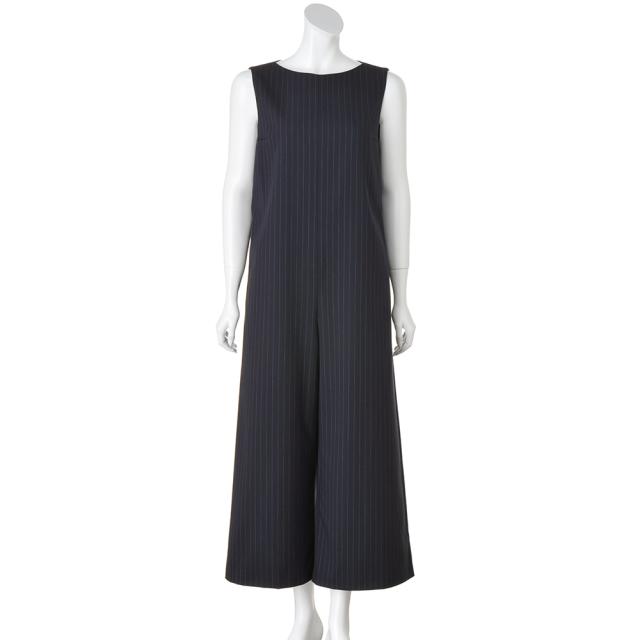 ツイル ストライプ コンビネゾン パンツ サロペット オールインワン 110702