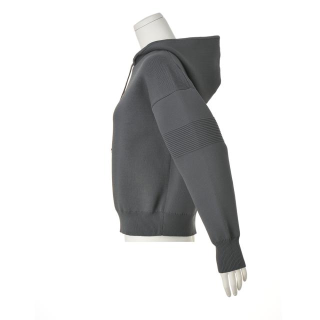 編み地切り替え フォルム パーカ パーカー スウェット トレーナー