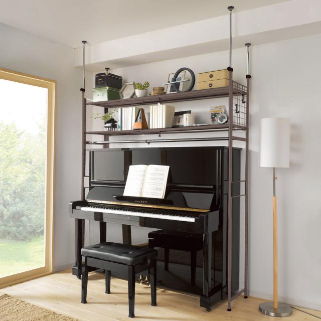 頑丈フレキシブル伸縮ラック 突っ張り式・幅103-160cm 衣類収納 クローゼットハンガー カバー 632004