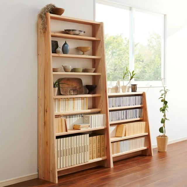 ウォールシェルフ 棚 幅90cm 杉板 国産杉 薄型頑丈タワーシェルフ 幅90cm高さ89.5cm キッチン収納