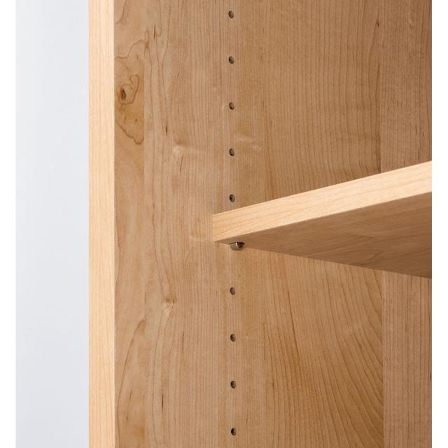 オシャレな北欧風デザイン】天然木調 引き戸クローゼットハンガー 幅