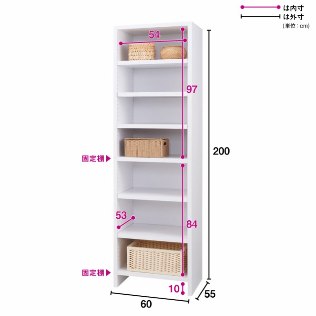 家具 収納 衣類収納 ハンガーラック ウォークインクローゼット収納シリーズ 棚タイプ 幅60cm・奥行55cm 735114｜au PAY マーケット