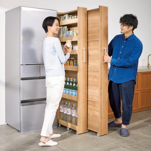 ［幅34奥行55cm］ 52サイズから選べる頑丈すき間収納ワゴン 完成品 日本製 キッチン収納 キッチンストッカー 隙間収納 640151