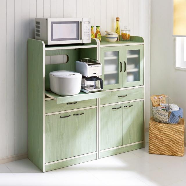 キッチン収納ミニ食器棚シリーズ キャビネット大（高さ120.5cm