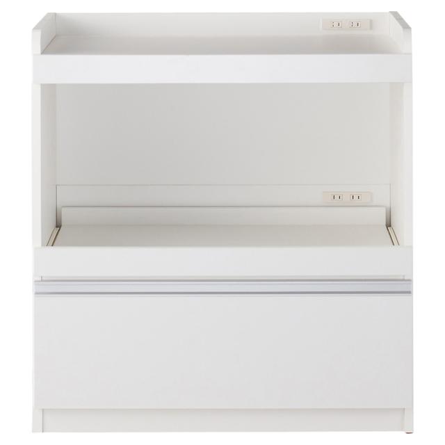 大型レンジが置ける家電収納庫 レンジキッチンカウンター・幅80cm キッチン収納 レンジ台 キッチンラック 629634