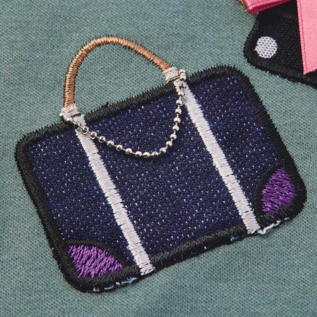 バッグモチーフ パッチワーク刺しゅう Tシャツ（日本製） トップス