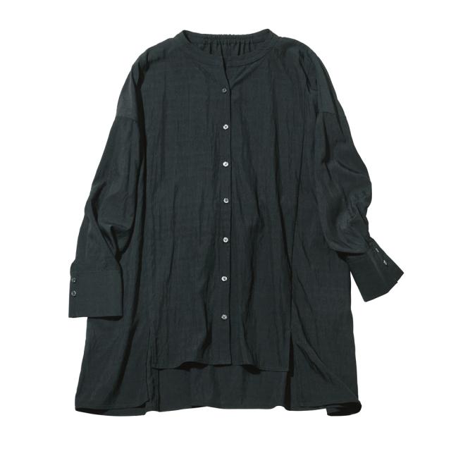 バンドカラー シャツチュニック ワンピース チュニック 102101